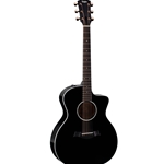 Taylor 214ce-BLKDLX Grand Auditorium Acoustic-Electric Guitar with Taylor Deluxe Hardshell