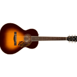 Fender PS-220E Parlor Acoustic Electric Guitar, Sunburst with  Deluxe Hardshell