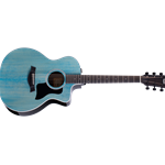 Taylor 214CE-DLX-LTD-BLUE Grand Auditorium Acoustic Electric Guitar Trans Blue Top with Taylor Hardshell