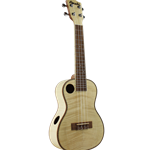Amahi Forte Concert Ukulele Flamed Maple, Offset, Side Sound Hole