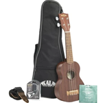 Kala KA15CBNDL Concert Ukulele Pack with Bag, Tuner, and Strap