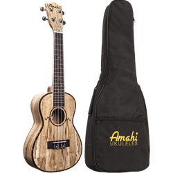 Amahi UK770C Classic Spalted Maple Concert Ukulele with Padded Gig Bag