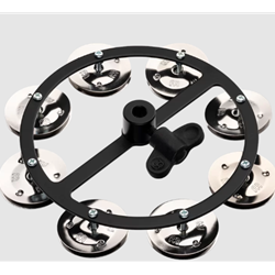 Meinl HTHH1BK Headliner 5" Hihat Tambourine, Single Row, Stainless Steel Jingles
