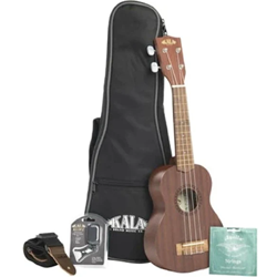 Kala KA15CBNDL Concert Ukulele Pack with Bag, Tuner, and Strap