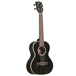 Kala KA-SDH-T_W/BAG All Solid Salt & Pepper Doghair Mahogany Tenor Ukulele with Bag